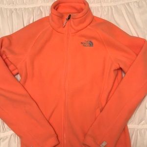 Orange North Face full zip